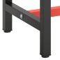 vidaXL Estructura banco de trabajo metal negro y rojo mate 190x50x79cm vidaXL Estructura banco de trabajo metal negro y rojo mate 190x50x79cm