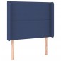 vidaXL Cama box spring colchón y luces LED tela azul 90x200 cm vidaXL Cama box spring colchón y luces LED tela azul 90x200 cm