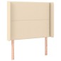 vidaXL Cama box spring colchón y luces LED tela crema 100x200 cm