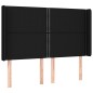 vidaXL Cama box spring colchón y luces LED tela negro 140x200 cm