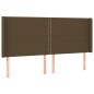 vidaXL Cama box spring colchón luces LED tela marrón oscuro 180x200cm vidaXL Cama box spring colchón luces LED tela marrón oscuro 180x200cm