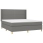 vidaXL Cama box spring colchón y luces LED tela gris oscuro 180x200 cm vidaXL Cama box spring colchón y luces LED tela gris oscuro 180x200 cm