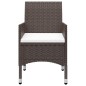 vidaXL Juego de comedor de jardín de 5 piezas marrón vidaXL Juego de comedor de jardín de 5 piezas marrón
