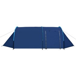 vidaXL Tienda de campaña 4 personas azul marino/azul claro