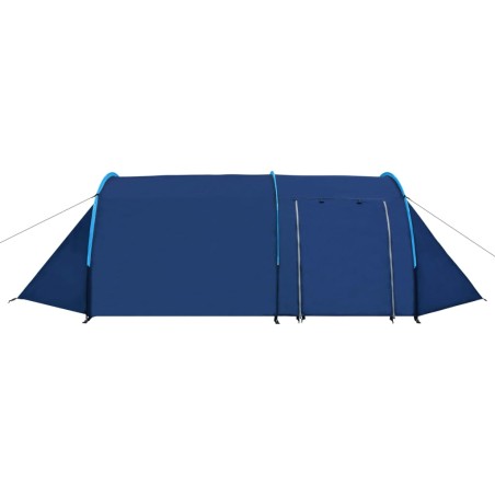 vidaXL Tienda de campaña 4 personas azul marino/azul claro