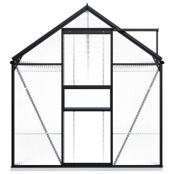 vidaXL Invernadero con estructura base aluminio gris antracita 8,17 m²