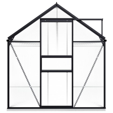 vidaXL Invernadero con estructura base aluminio gris antracita 8,17 m²