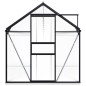vidaXL Invernadero con estructura base aluminio gris antracita 8,17 m²