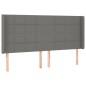 vidaXL Cama box spring colchón y luces LED tela gris oscuro 180x200 cm vidaXL Cama box spring colchón y luces LED tela gris oscuro 180x200 cm