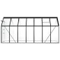 vidaXL Invernadero con estructura base aluminio gris antracita 8,17 m²