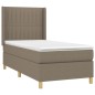vidaXL Cama box spring colchón y luces LED gris taupe 80x200 cm vidaXL Cama box spring colchón y luces LED gris taupe 80x200 cm