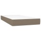 vidaXL Cama box spring colchón y luces LED gris taupe 80x200 cm vidaXL Cama box spring colchón y luces LED gris taupe 80x200 cm