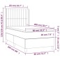 vidaXL Cama box spring colchón y luces LED gris taupe 80x200 cm vidaXL Cama box spring colchón y luces LED gris taupe 80x200 cm