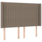 vidaXL Cama box spring colchón y luces LED tela gris taupe 140x190 cm vidaXL Cama box spring colchón y luces LED tela gris taupe 140x190 cm