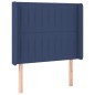 vidaXL Cama box spring colchón y luces LED tela azul 100x200 cm vidaXL Cama box spring colchón y luces LED tela azul 100x200 cm