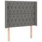 vidaXL Cama box spring colchón y luces LED tela gris oscuro 90x190 cm vidaXL Cama box spring colchón y luces LED tela gris oscuro 90x190 cm