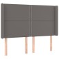 vidaXL Cama box spring colchón y LED cuero sintético gris 140x190 cm vidaXL Cama box spring colchón y LED cuero sintético gris 140x190 cm