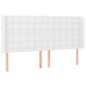 vidaXL Cama box spring colchón y LED cuero sintético blanco 200x200 cm vidaXL Cama box spring colchón y LED cuero sintético blanco 200x200 cm