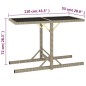 vidaXL Mesa de jardín de vidrio y ratán sintético beige 110x53x72 cm vidaXL Mesa de jardín de vidrio y ratán sintético beige 110x53x72 cm