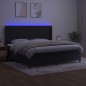 vidaXL Cama box spring colchón y LED terciopelo negro 200x200 cm vidaXL Cama box spring colchón y LED terciopelo negro 200x200 cm