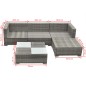 vidaXL Set de muebles de jardín 5 pzas y cojines ratán sintético gris vidaXL Set de muebles de jardín 5 pzas y cojines ratán sintético gris
