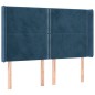 vidaXL Cama box spring colchón y LED terciopelo azul oscuro 140x190 cm vidaXL Cama box spring colchón y LED terciopelo azul oscuro 140x190 cm