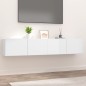 vidaXL Muebles TV 2 uds madera contrachapada blanco brillo 80x30x30 cm vidaXL Muebles TV 2 uds madera contrachapada blanco brillo 80x30x30 cm