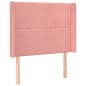 vidaXL Cama box spring colchón y LED terciopelo rosa 100x200 cm vidaXL Cama box spring colchón y LED terciopelo rosa 100x200 cm
