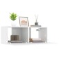 vidaXL Muebles TV 2 uds madera contrachapada blanco brillo 80x30x30 cm vidaXL Muebles TV 2 uds madera contrachapada blanco brillo 80x30x30 cm