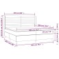 vidaXL Cama box spring colchón y LED terciopelo negro 200x200 cm