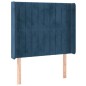 vidaXL Cama box spring colchón y LED terciopelo azul oscuro 80x200 cm vidaXL Cama box spring colchón y LED terciopelo azul oscuro 80x200 cm