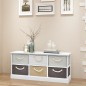 vidaXL Banco con almacenaje 6 cajones madera vidaXL Banco con almacenaje 6 cajones madera