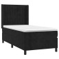 vidaXL Cama box spring colchón y LED terciopelo negro 80x200 cm vidaXL Cama box spring colchón y LED terciopelo negro 80x200 cm