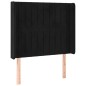vidaXL Cama box spring colchón y LED terciopelo negro 80x200 cm vidaXL Cama box spring colchón y LED terciopelo negro 80x200 cm