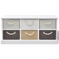 vidaXL Banco con almacenaje 6 cajones madera vidaXL Banco con almacenaje 6 cajones madera