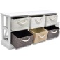 vidaXL Banco con almacenaje 6 cajones madera vidaXL Banco con almacenaje 6 cajones madera