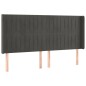 vidaXL Cama box spring colchón y LED terciopelo gris oscuro 180x200 cm vidaXL Cama box spring colchón y LED terciopelo gris oscuro 180x200 cm
