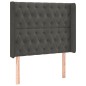 vidaXL Cama box spring colchón y LED terciopelo gris oscuro 100x200 cm vidaXL Cama box spring colchón y LED terciopelo gris oscuro 100x200 cm