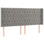 vidaXL Cama box spring colchón y LED terciopelo gris claro 200x200 cm vidaXL Cama box spring colchón y LED terciopelo gris claro 200x200 cm