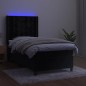 vidaXL Cama box spring colchón y LED terciopelo negro 100x200 cm vidaXL Cama box spring colchón y LED terciopelo negro 100x200 cm