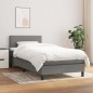 vidaXL Cama box spring con colchón tela gris oscuro 80x200 cm vidaXL Cama box spring con colchón tela gris oscuro 80x200 cm