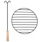 vidaXL Brasero de jardín con parrilla acero inoxidable 76 cm vidaXL Brasero de jardín con parrilla acero inoxidable 76 cm