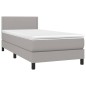 vidaXL Cama box spring con colchón tela gris claro 80x200 cm vidaXL Cama box spring con colchón tela gris claro 80x200 cm