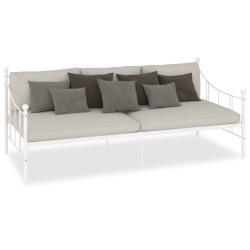 vidaXL Estructura de cama de metal blanco 90x200 cm