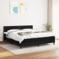 vidaXL Cama box spring con colchón tela negro 180x200 cm vidaXL Cama box spring con colchón tela negro 180x200 cm