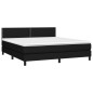 vidaXL Cama box spring con colchón tela negro 180x200 cm vidaXL Cama box spring con colchón tela negro 180x200 cm