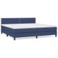 vidaXL Cama box spring con colchón tela azul 200x200 cm vidaXL Cama box spring con colchón tela azul 200x200 cm
