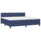 vidaXL Cama box spring con colchón tela azul 200x200 cm vidaXL Cama box spring con colchón tela azul 200x200 cm