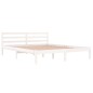 vidaXL Estructura de cama madera maciza de pino blanco 160x200 cm vidaXL Estructura de cama madera maciza de pino blanco 160x200 cm