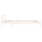 vidaXL Estructura de cama madera maciza de pino blanco 160x200 cm vidaXL Estructura de cama madera maciza de pino blanco 160x200 cm